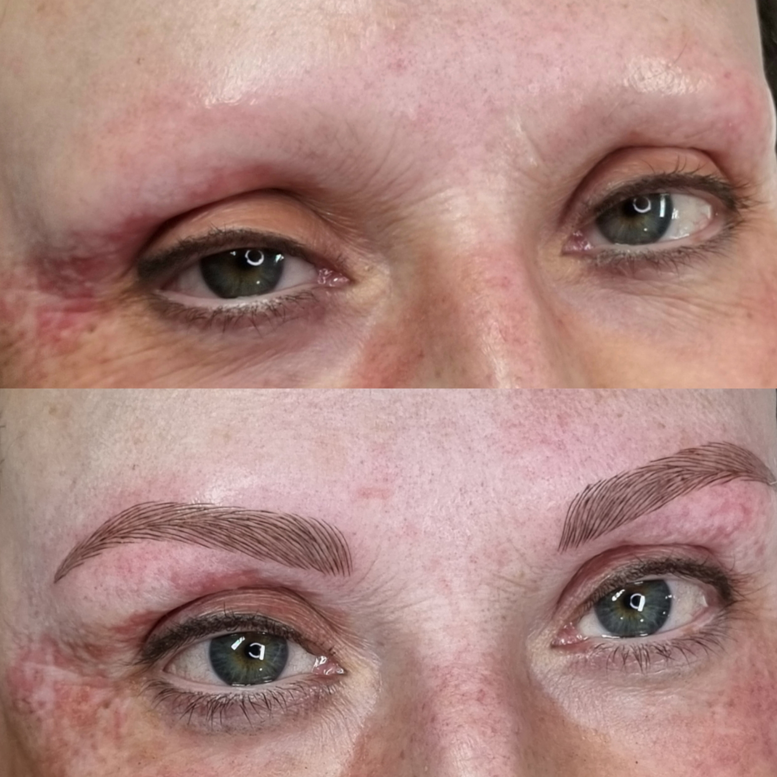 Antes y después microblading - resultado 1